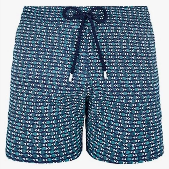 Vilebrequin Geometric Blue Swim Trunks - Picture 2 of 5